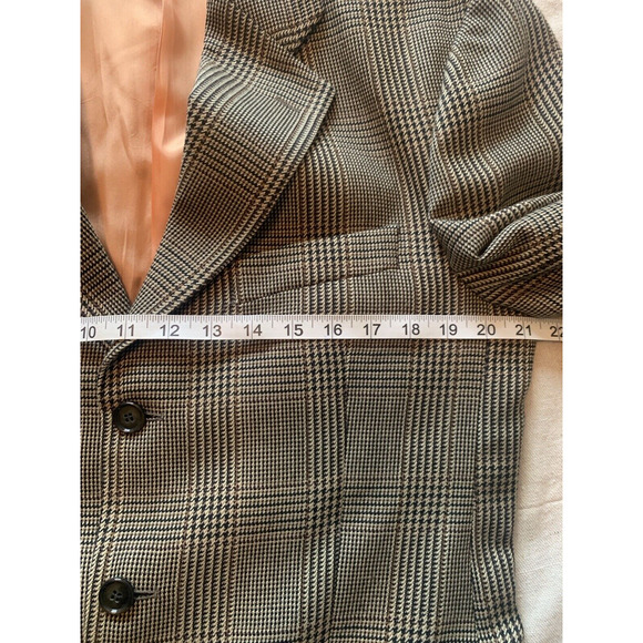 Vtg J Riggins Wool Blend Blazer Mens Size 40R Brown Tweed Sport Coat Suit Jacket - Picture 12 of 16